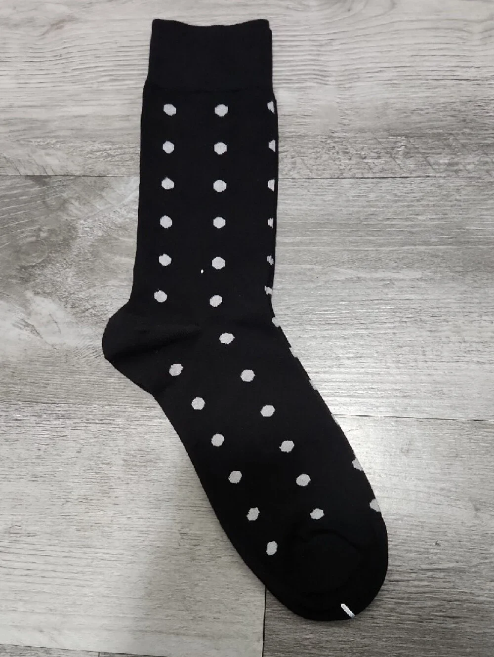 Black Polka Dot Trouser Socks - 3 Pack Size 9 / 11 Medium Men Women Kids - Picture 3 of 8
